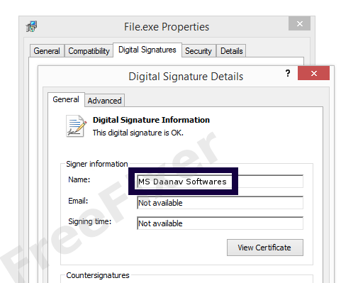 Screenshot of the MS Daanav Softwares certificate